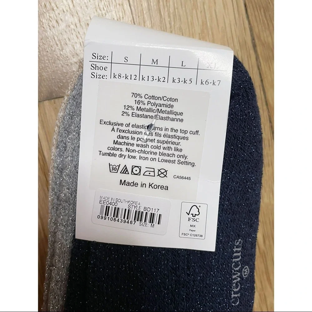 J. Crew Crewcuts Girl’s Pointelle Ankle Glitter Shimmer Socks Three-pack